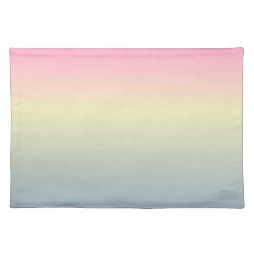 girly chic unicorn pink purple  pastel rainbow cloth placemat