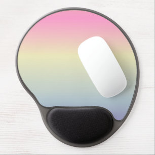 girly chic unicorn pink purple pastel rainbow gel mouse pad