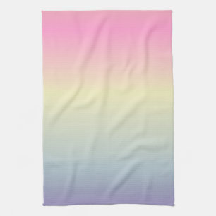 girly chic unicorn pink purple  pastel rainbow kitchen towel