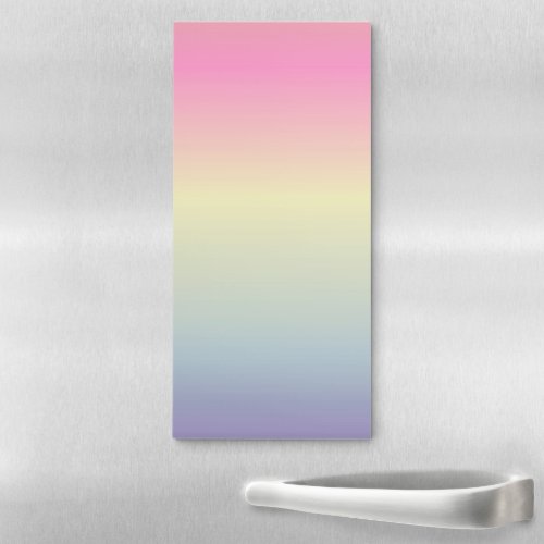 girly chic unicorn pink purple  pastel rainbow magnetic notepad