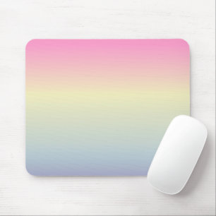 girly chic unicorn pink purple pastel rainbow mouse pad