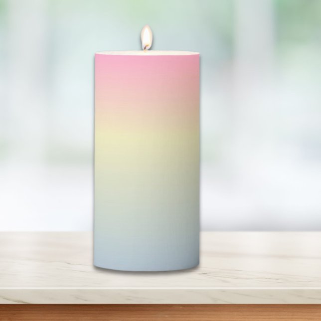 girly chic unicorn pink purple  pastel rainbow pillar candle (girly chic unicorn pink purple pastel rainbow pillar candle)