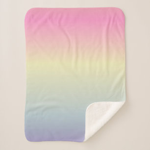 girly chic unicorn pink purple pastel rainbow sherpa blanket
