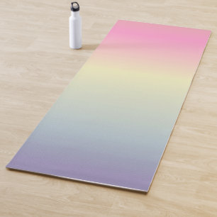 girly chic unicorn pink purple pastel rainbow yoga mat