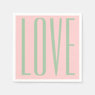 girly chic valentine's day LOVE blush pink Napkins