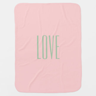 girly chic valentine's day LOVE blush pink Swaddle Blanket