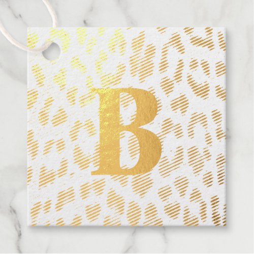 girly chic wild safari animal leopard print foil favor tags