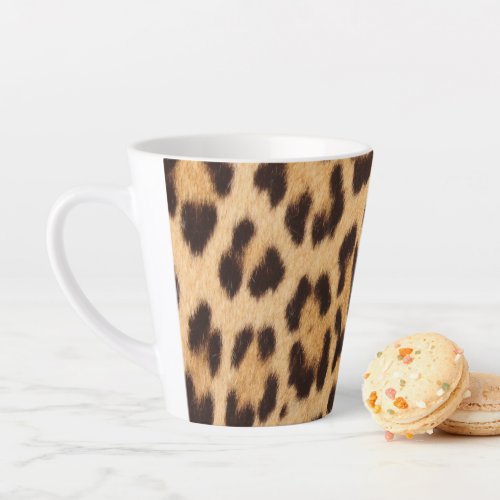 girly chic wild safari animal leopard print latte mug