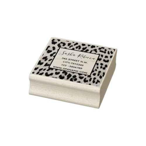 girly chic wild safari animal leopard print rubber stamp