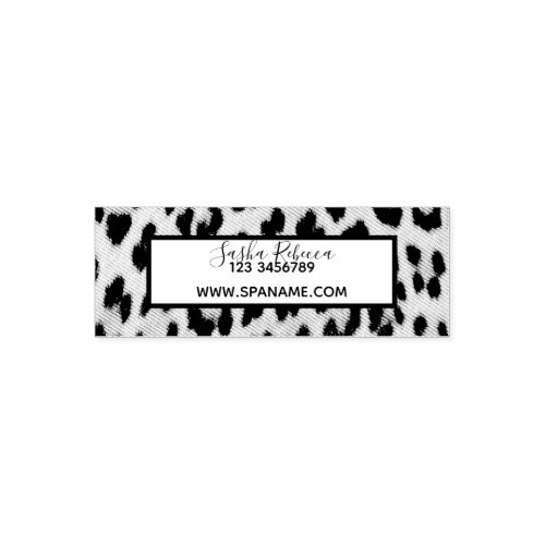 girly chic wild safari animal leopard print self_inking stamp