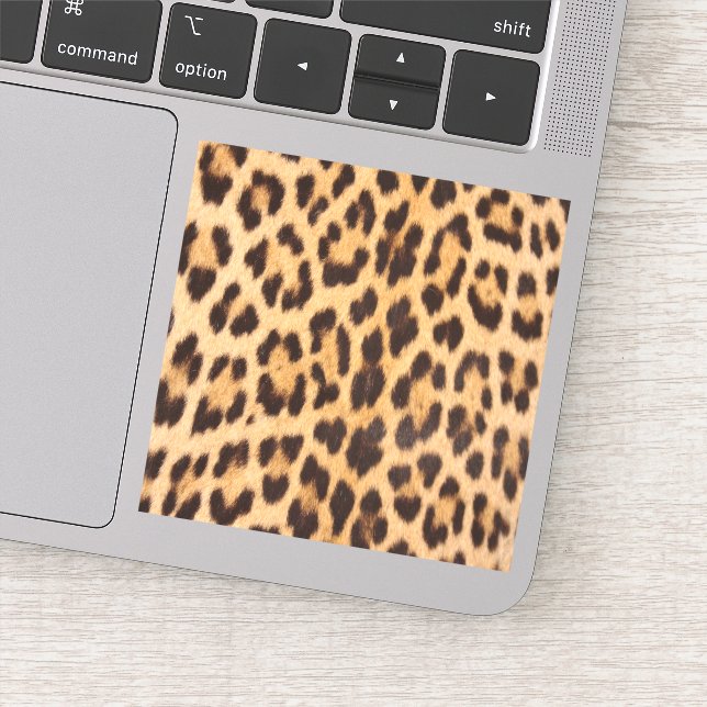 girly chic wild safari animal leopard print sticker (Detail)