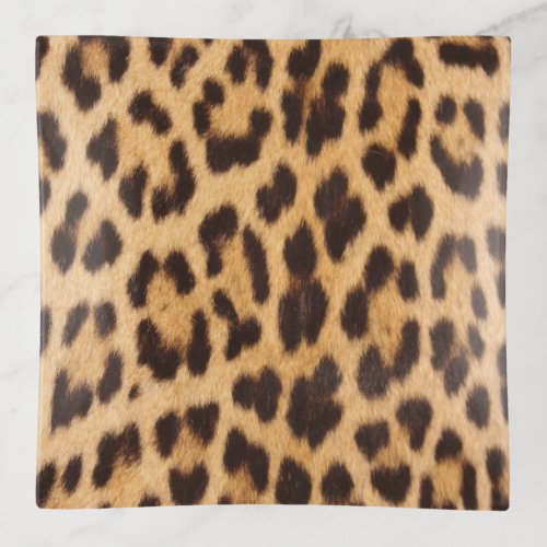 girly chic wild safari animal leopard print trinket tray