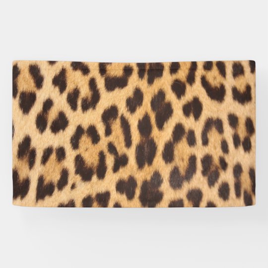 girly chic wild safari fashion leopard print banner | Zazzle.com