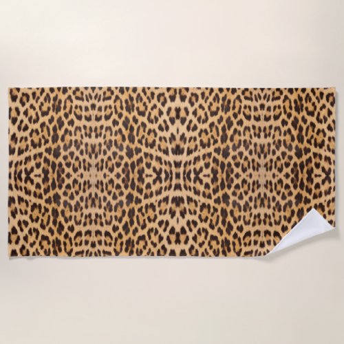 girly chic wild safari fashion leopard print beach towel