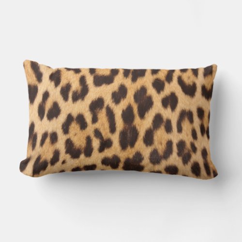 girly chic wild safari fashion leopard print lumbar pillow