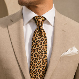girly chic wild safari fashion leopard print neck tie