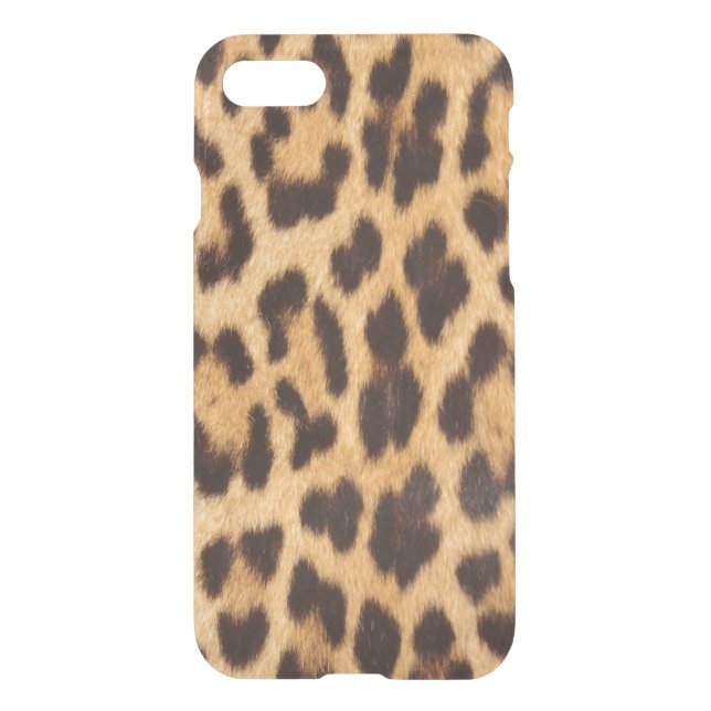 girly chic wild safari fashion leopard print uncommon iPhone case (Back)