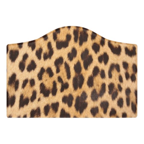 girly chic wild safari leopard print door sign