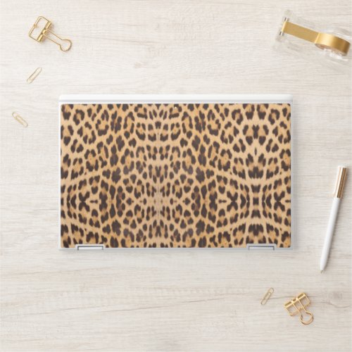 girly chic wild safari leopard print HP laptop skin