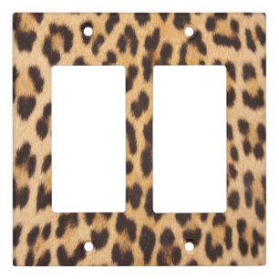 girly chic wild safari leopard print light switch cover