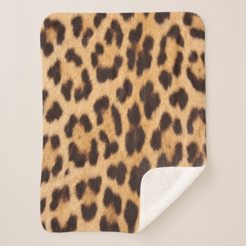 girly chic wild safari leopard print sherpa blanket