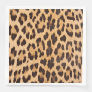 girly chic wild safari party leopard print paper dinner napkins