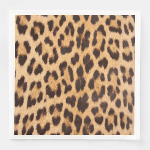 girly chic wild safari party leopard print paper dinner napkins