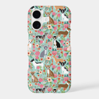Girly Chihuahua Vintage Floral Pattern iPhone 17 Case