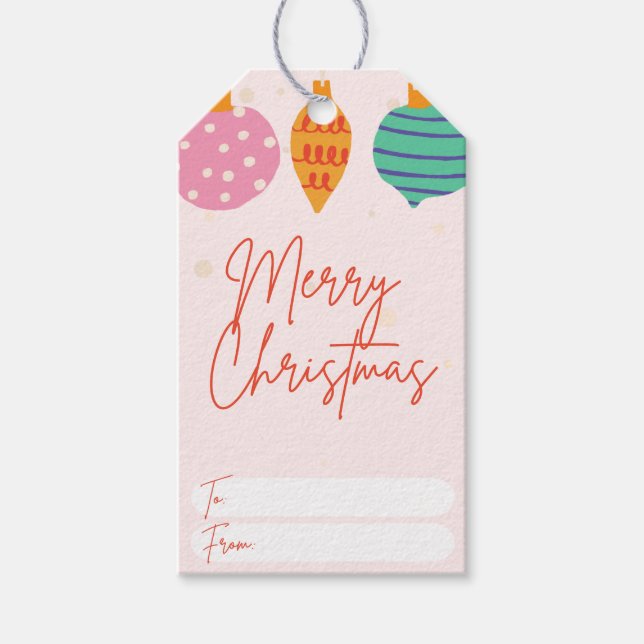 Girly Christmas Gift Tag (Front)