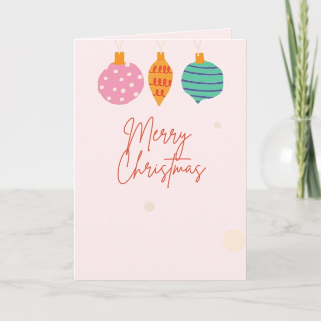 Girly Christmas Greeting Card, Standard, 5" x 7"  Card (Front)
