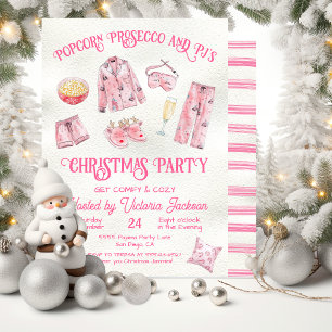 Girly Christmas Pajama Party Invitation