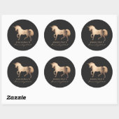  Girly Classy Luxury Rose Gold Foil Custom Unicorn Classic Round Sticker (Sheet)