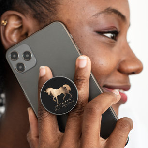 Girly Classy Luxury Rose Gold Foil Custom Unicorn PopSocket