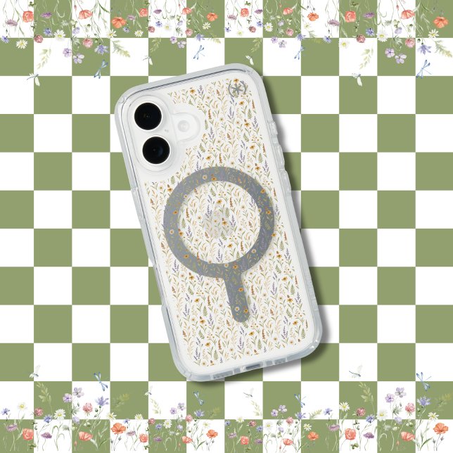 Girly Clear Floral Wildflower Speck MagSafe iPhone Case (Creator Uploaded)