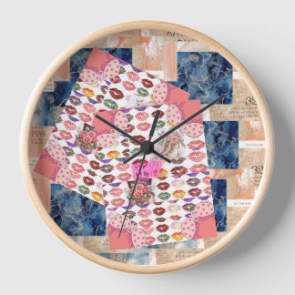 girly clock Rose Gold Blush Pink