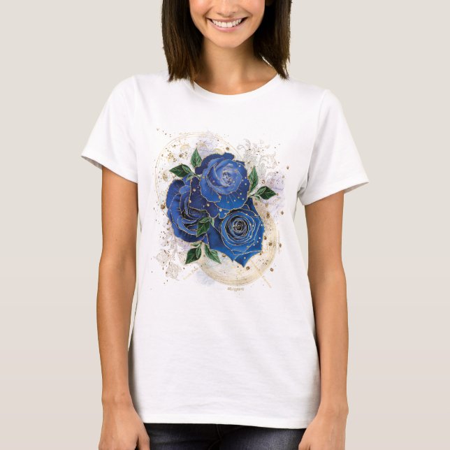 Girly collage - midnight blue  T-Shirt (Front)