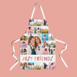 Girly colorful 16 photo best friend modern simple apron<br><div class="desc">Girly colorful 16 multi photo best friend modern minimal simple typography elegant birthday,  Christmas,  easter,  graduation,  end of school year or bedroom decor gift design.</div>