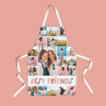 Girly colorful 16 photo best friend modern simple apron