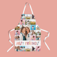 Girly Colorful 16 Photo Best Friend Modern Simple Apron at Zazzle