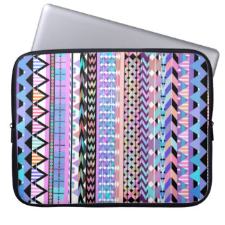 Girly Colorful Aztec Pattern Laptop Sleeve