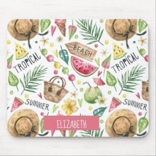 Girly Colorful Beach Relax Mouse Pad