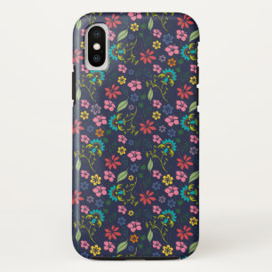 Girly Colorful Boho Spring Flowers iPhone XS Case