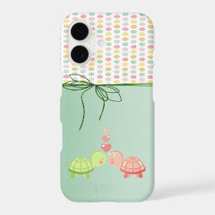 Girly Colorful Buttons,Turtles In Love iPhone 17 Case
