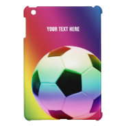 Girly Colorful Soccer | Football Ipad Mini Cover at Zazzle