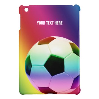 Girly Colorful Soccer | Football Ipad Mini Cover by BestCases4u at Zazzle