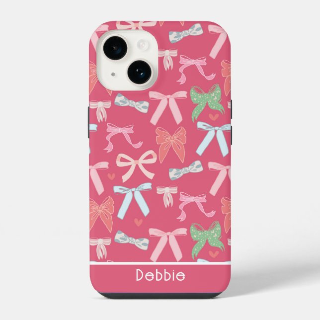 Girly Coquette Bows  iPhone Case (Back)