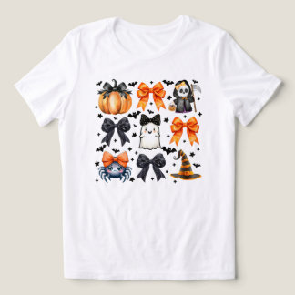 Girly Coquette Cute Halloween Bow  Tri-Blend Shirt