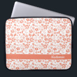Girly Coral Peach Tropical Flowers Monogram Laptop Sleeve<br><div class="desc">Girly Coral Peach Tropical Flowers Monogram Laptop Sleeve. Easy to customize with text,  fonts,  and colors. Created by Zazzle pro designer BK Thompson exclusively for Cedar and String; please contact us if you need assistance with the design.</div>