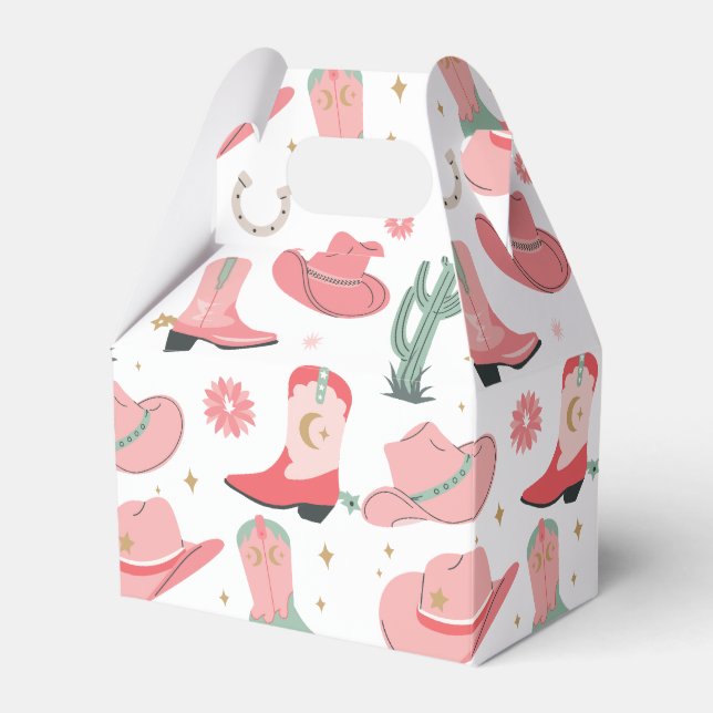 Girly Cowboy Favor Boxes (Front Side)
