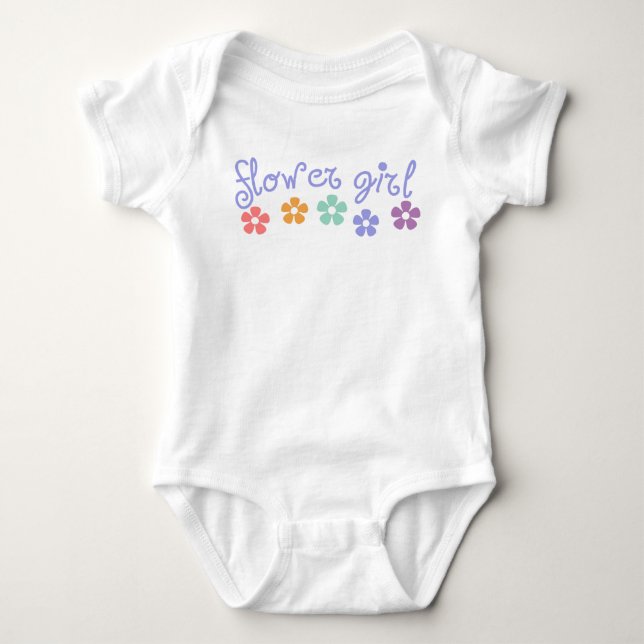 Girly-Cue Flower Girl Baby Bodysuit (Front)
